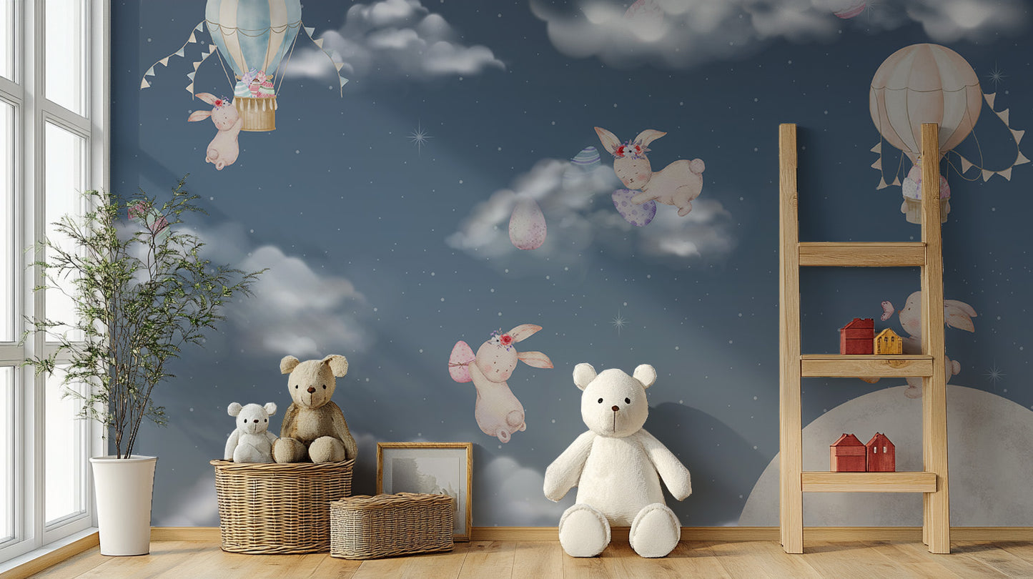 Night Sky Bunny Easter Wall Mural
