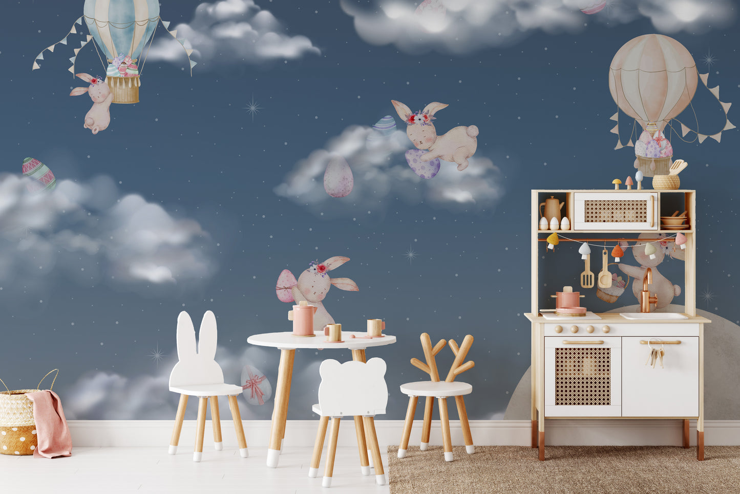 Night Sky Bunny Easter Wall Mural