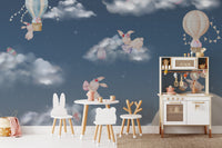 Night Sky Bunny Easter Wall Mural