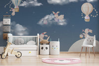 Night Sky Bunny Easter Wall Mural