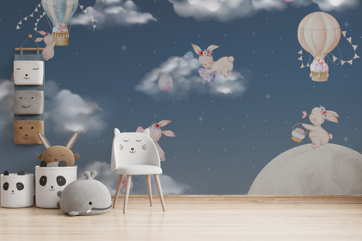 Night Sky Bunny Easter Wall Mural
