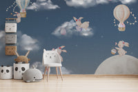 Night Sky Bunny Easter Wall Mural