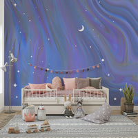 Star and moon abstract wallpaper

