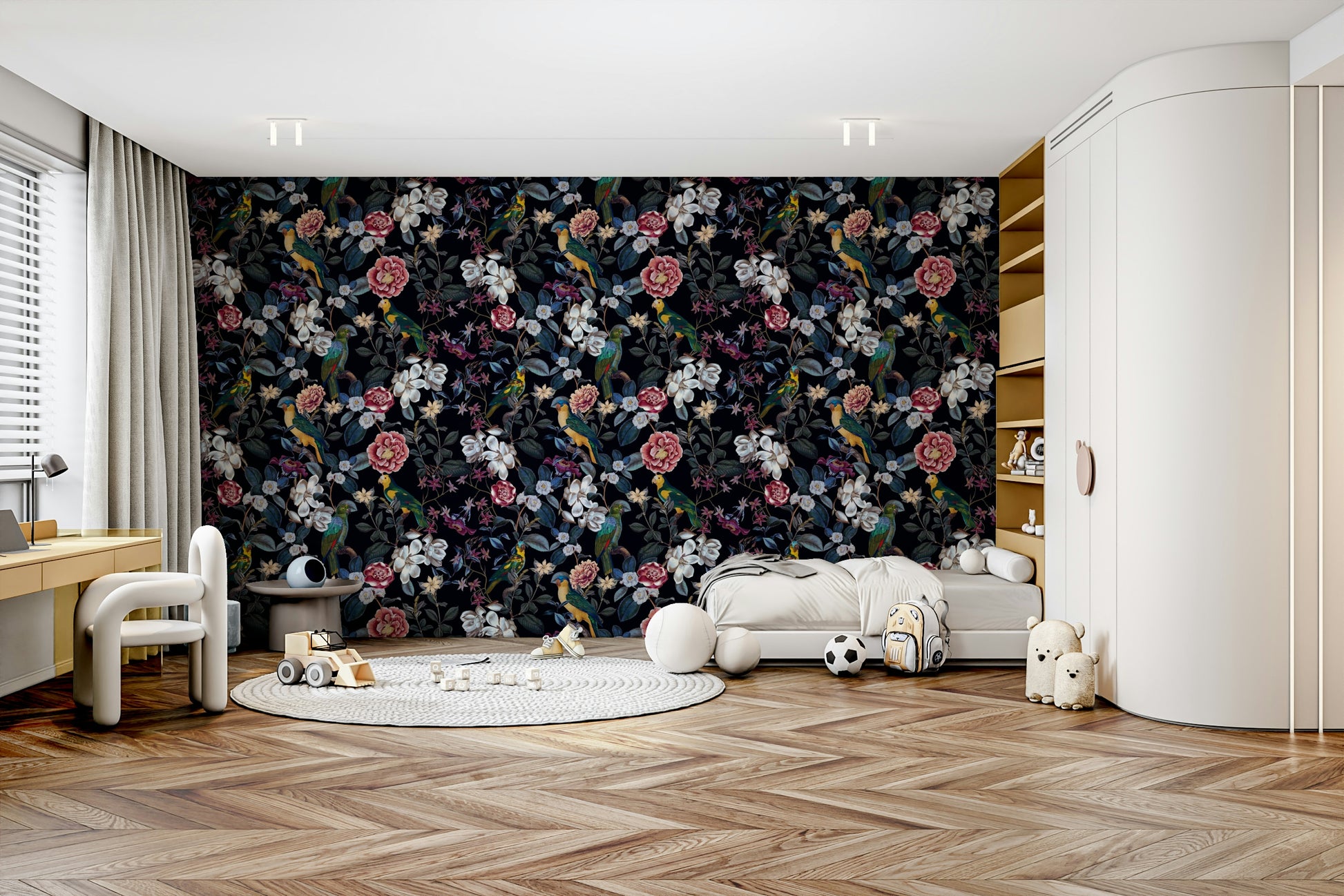 Nocturnal Paradise wallpaper bringing a magical, night-time vibe to your room.

