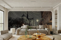 Unique celestial and architectural combination.

