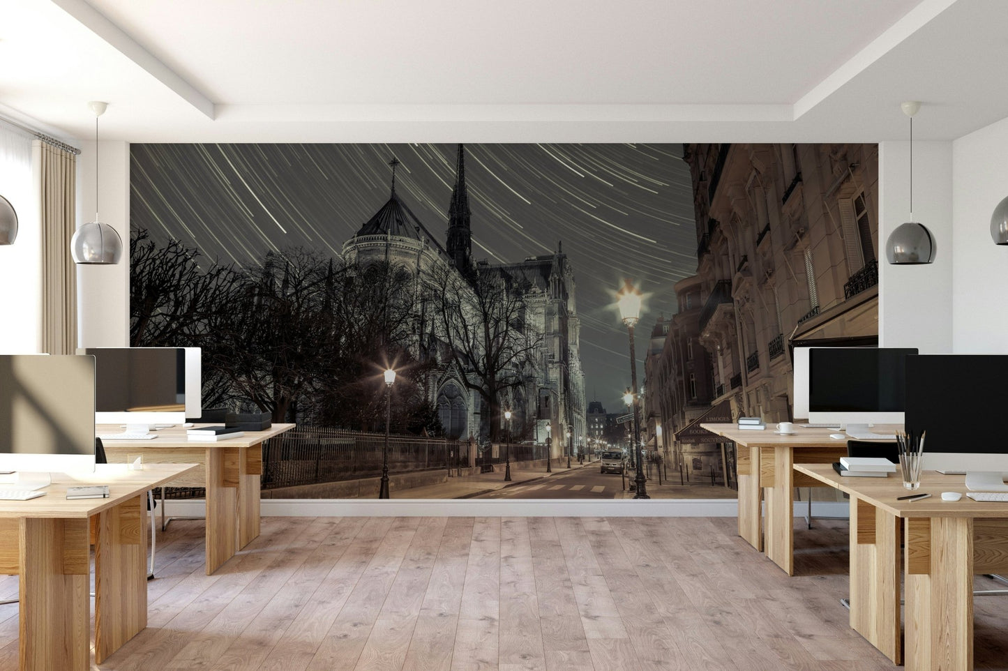 Majestic illuminated architecture.

