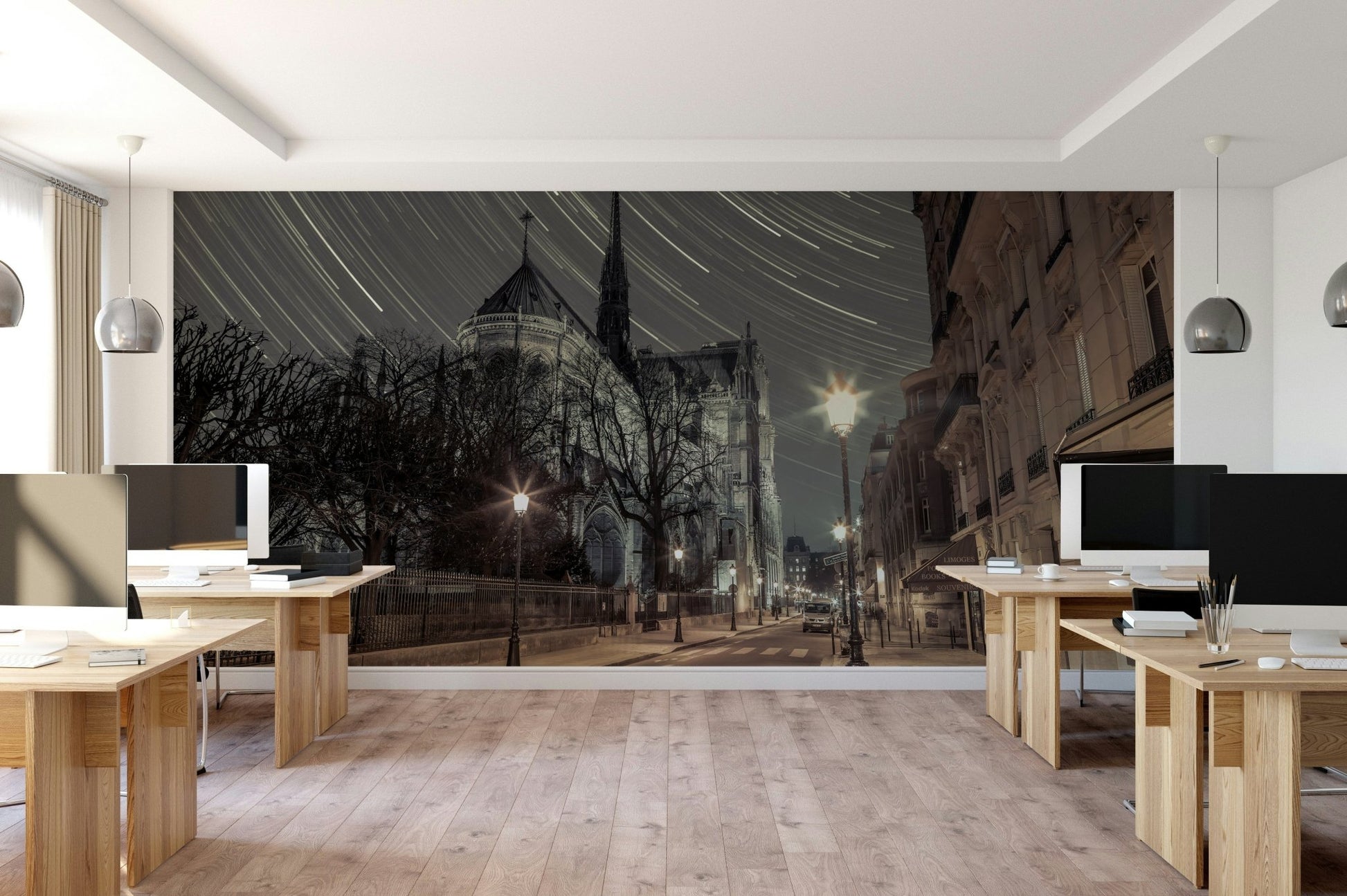 Majestic illuminated architecture.

