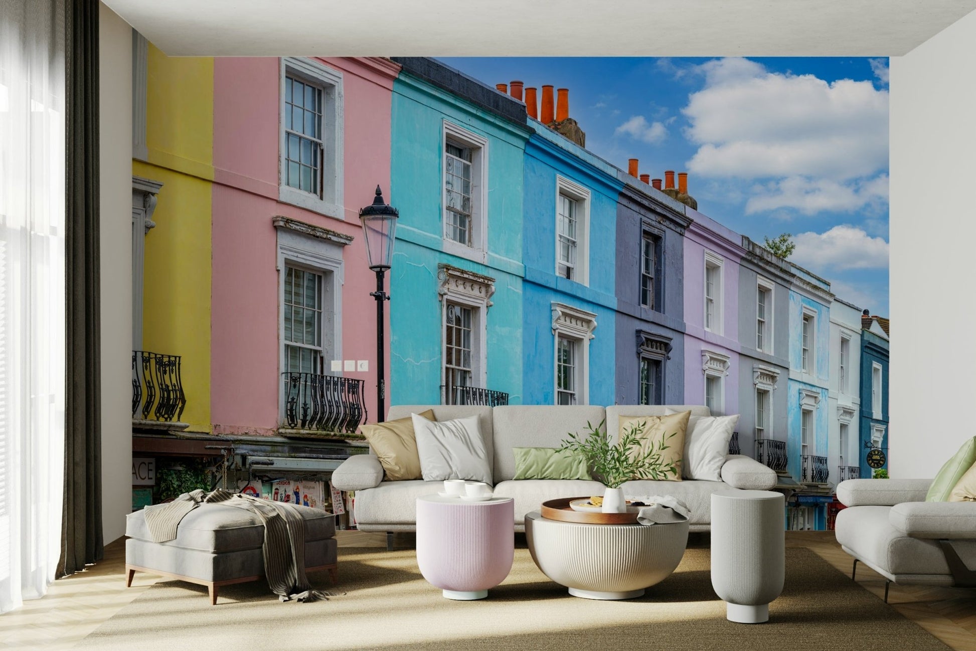 Full view of the mural on a wall.

