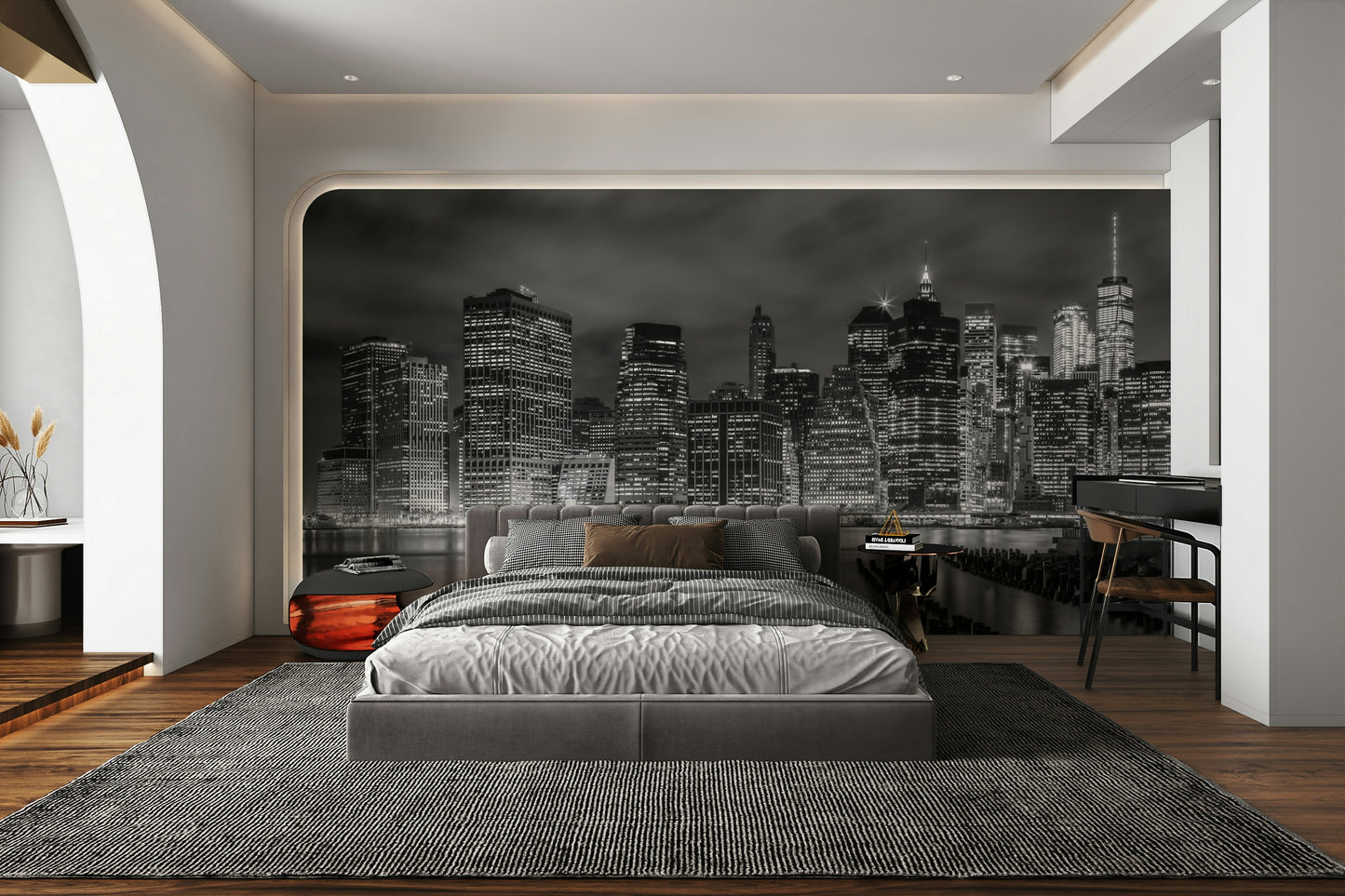 NEW YORK CITY Monochrome Night Impressions  Wall Mural