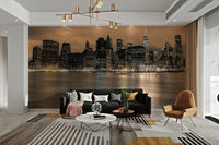 Night City Dreams twilight wallpaper for walls