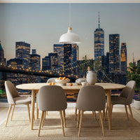 NYC Skyline at Twilight Wall Mural