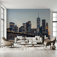 NYC Skyline at Twilight Wall Mural