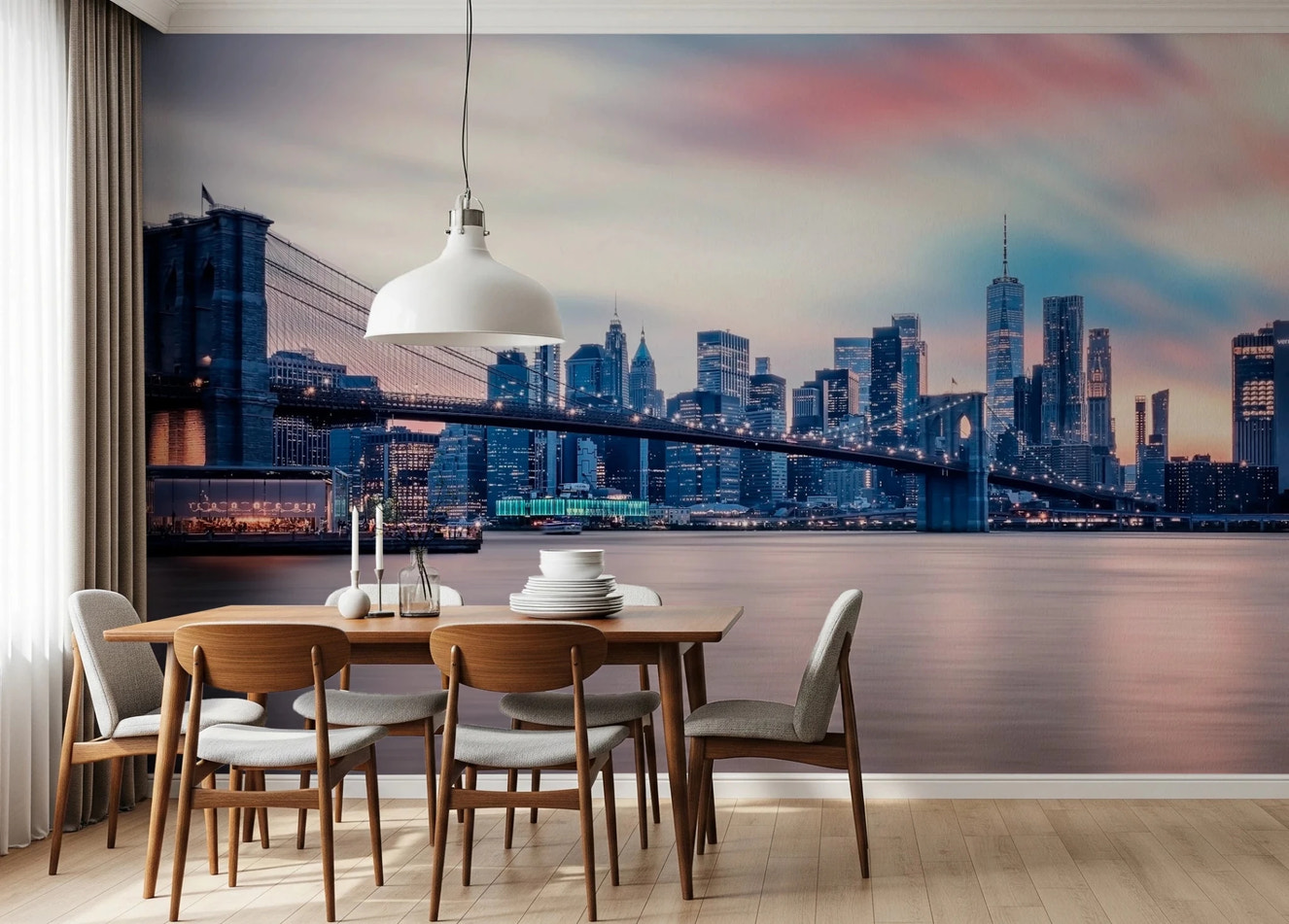 NYC Twilight Dreams Wall Mural