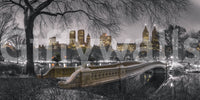 NYC Winter Lights holiday mural wallpaper

