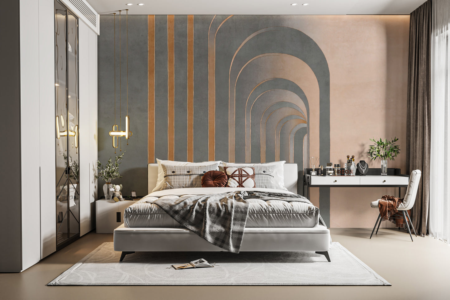 Modern Grey Textured Wallpaper