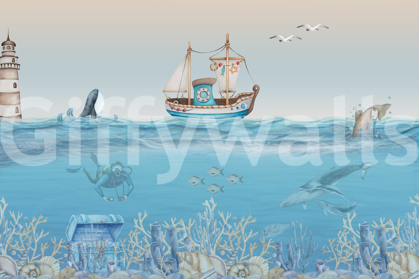 The image is suitable for a children's room or a playroom.

