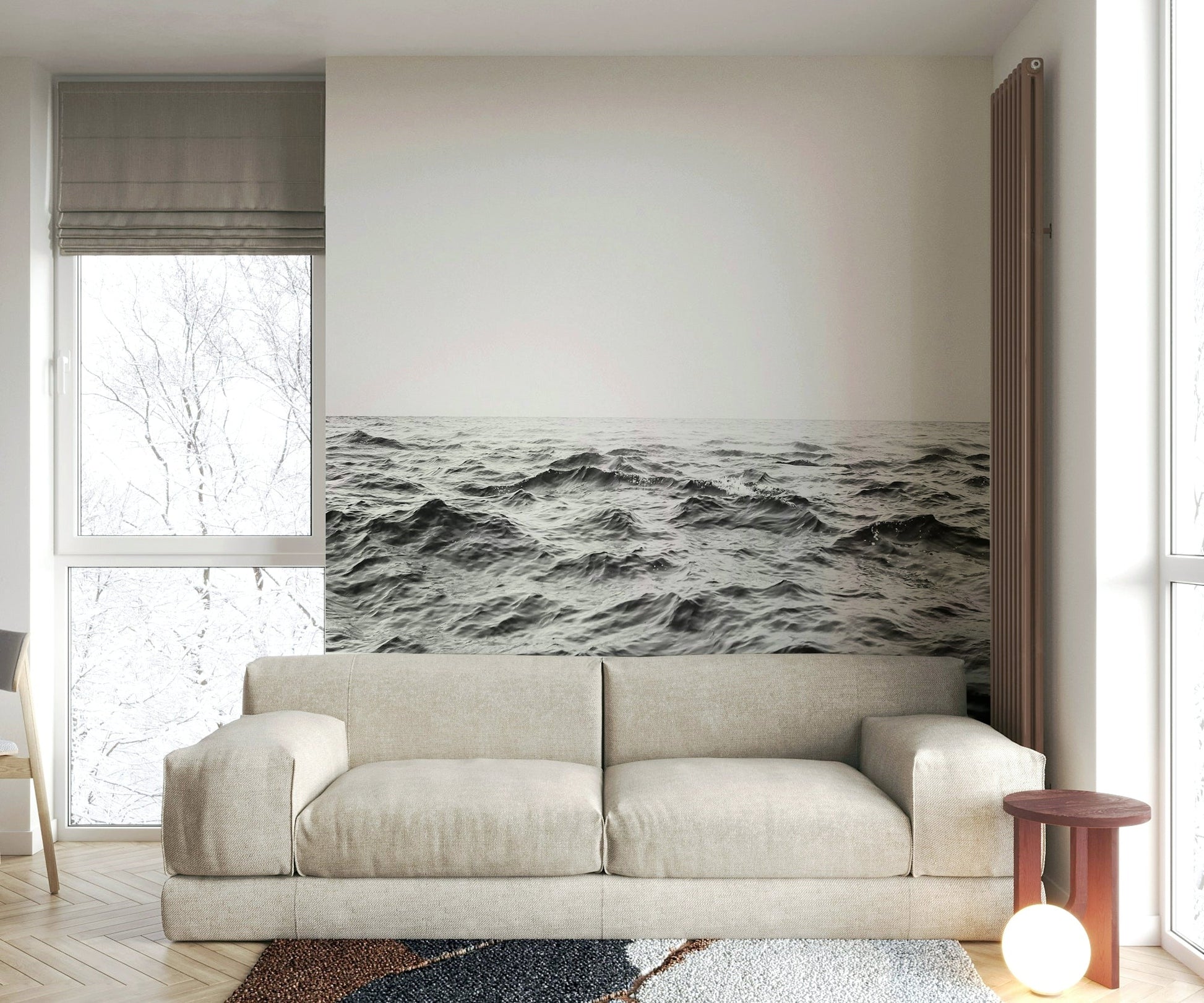 High-resolution image of the ocean floor.

