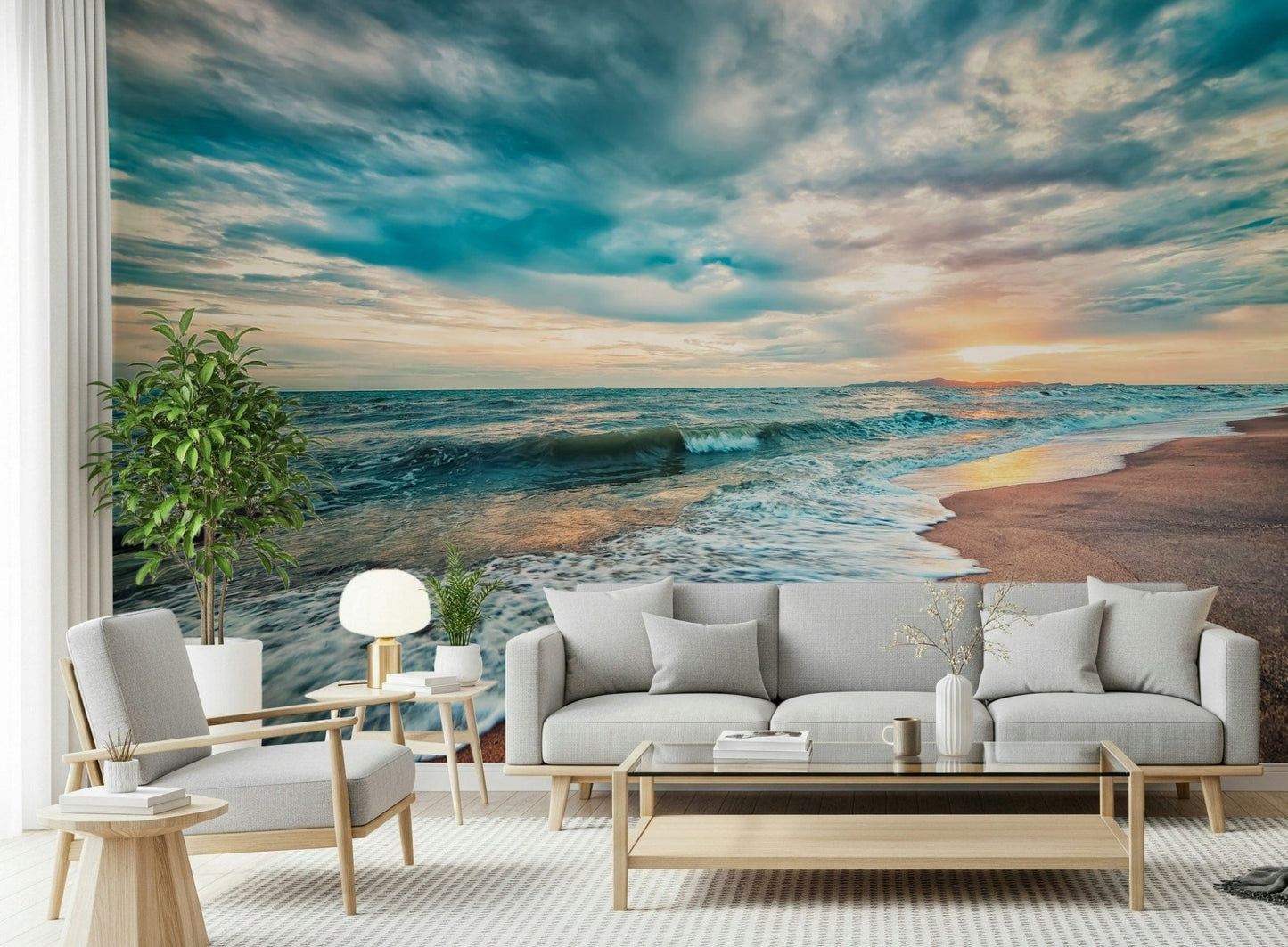 Ocean Hues Wall Mural