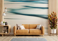 An artistic nature seascape mural for home decor.

