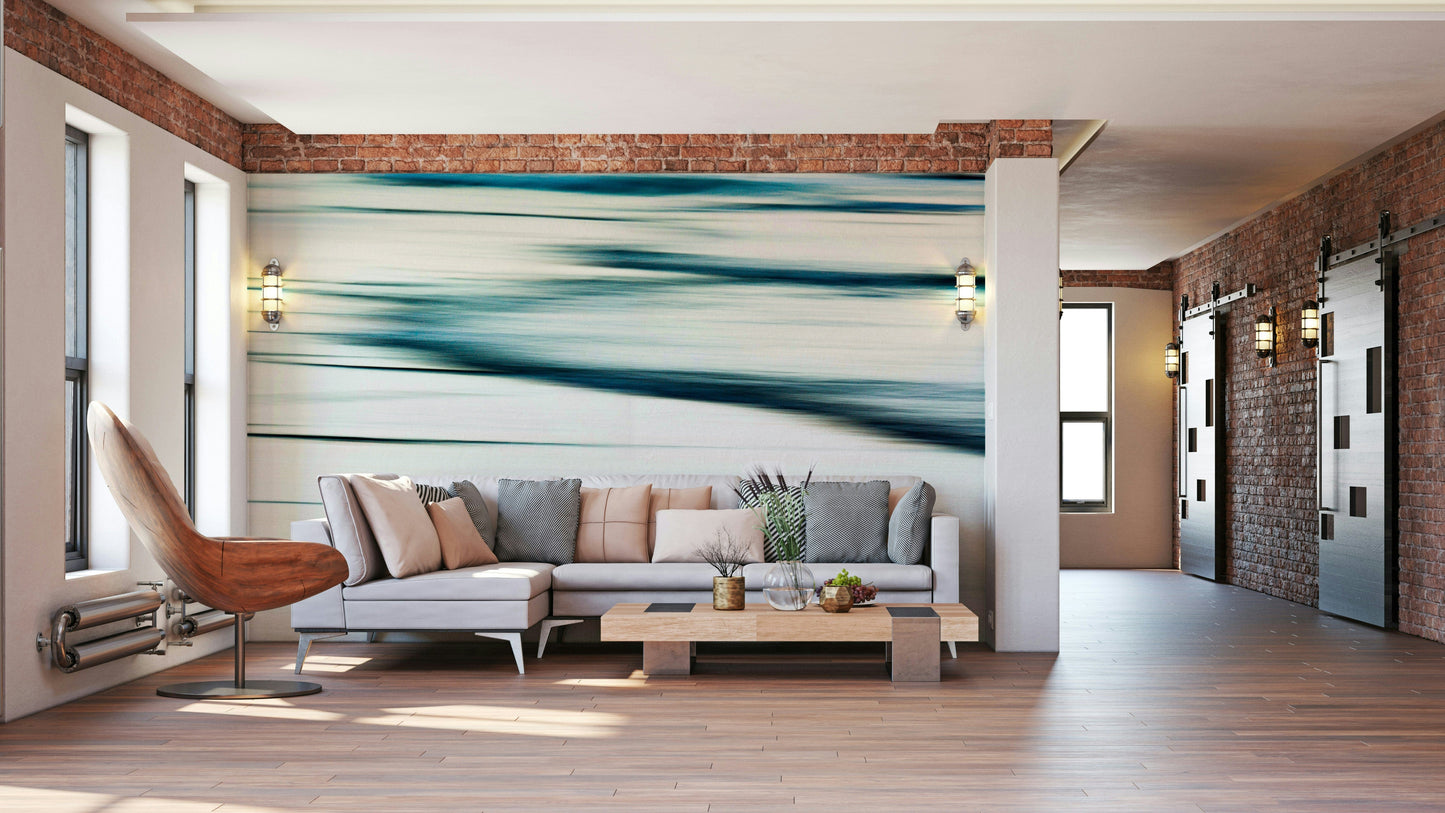 A contemplative dark ocean wallpaper mural for a feature wall.

