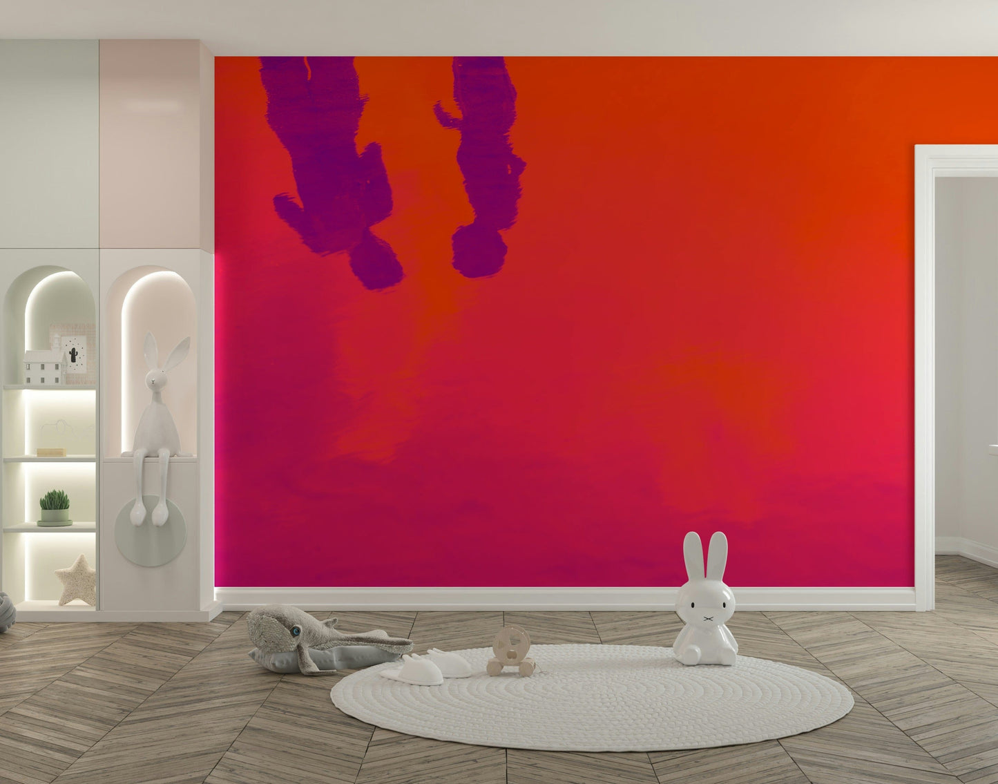 A serene subtle water wall mural for your decor.

