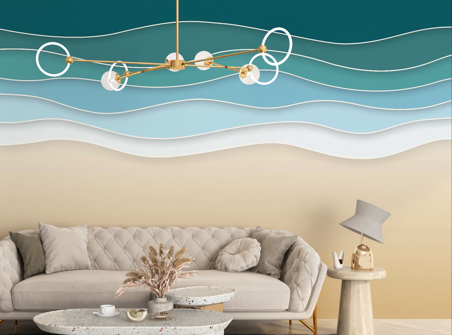 Blue tropical beach wallpaper
