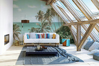 Oceanfront Serenity beach wallpaper for walls
