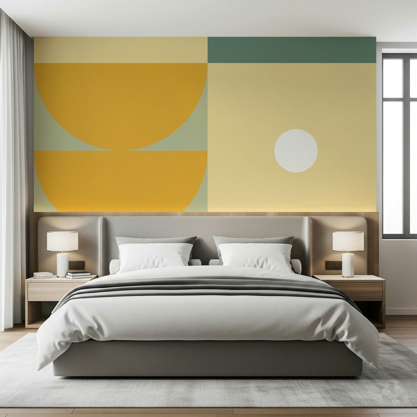 Ochre and Olive Wall Mural