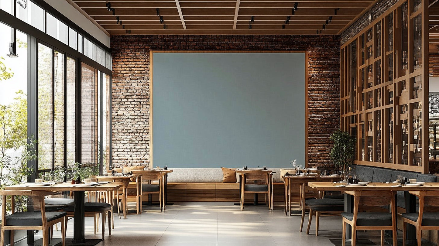 The room's lighting highlights the classic feel of the pattern.

