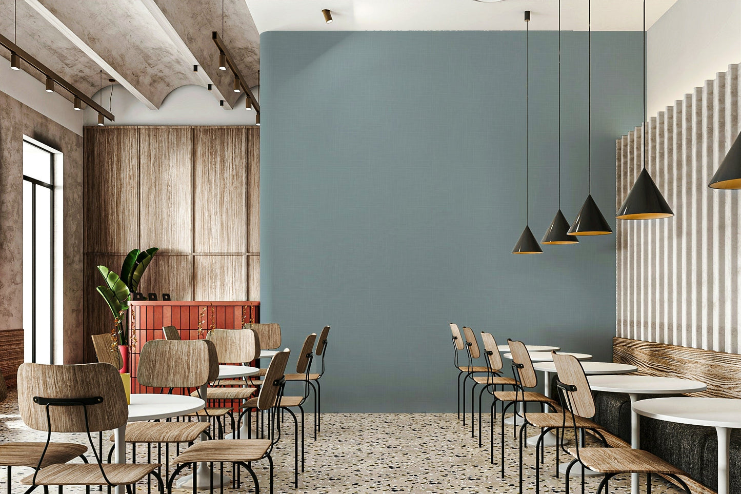 The design has a layered, artistic look with a sense of texture.

