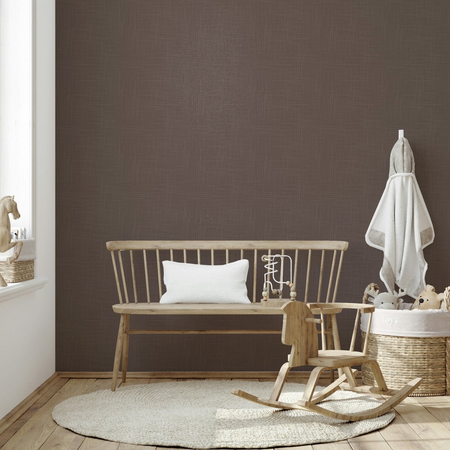 The design has a layered, artistic look with a sense of texture.

