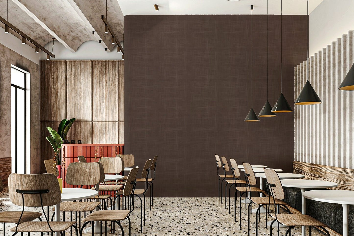 The colors are a soft, uniform warm chocolate brown.

