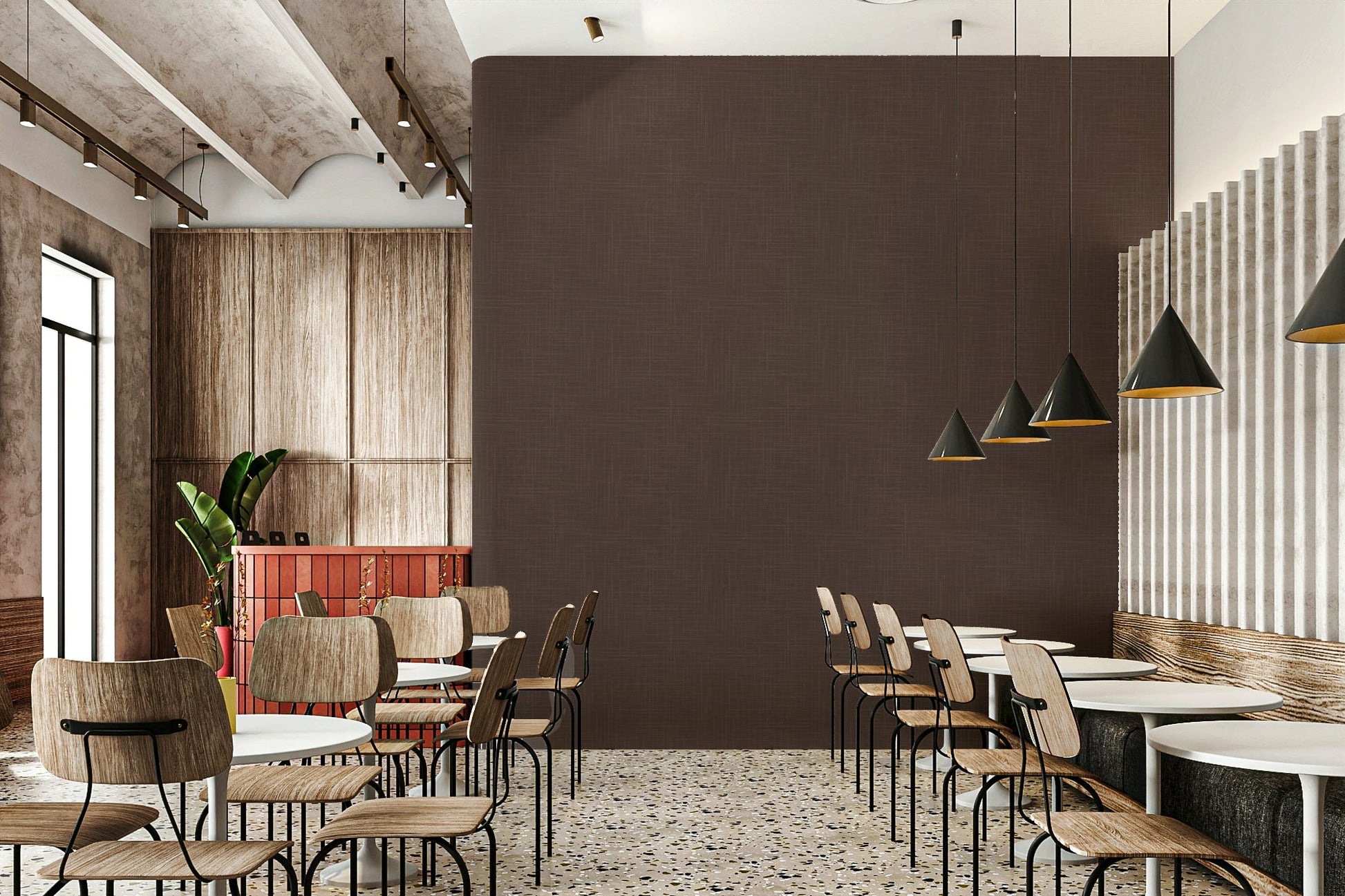 The colors are a soft, uniform warm chocolate brown.

