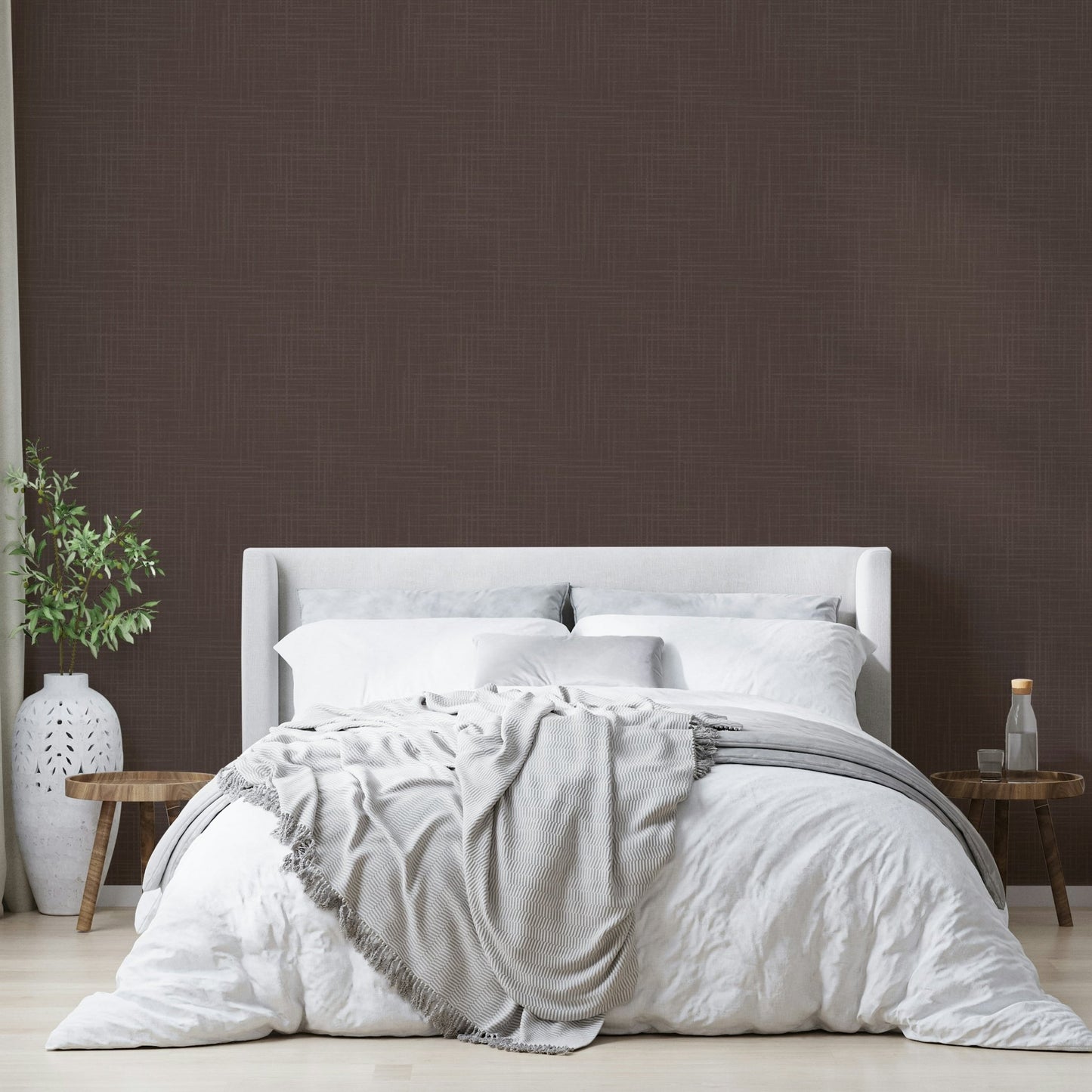 The room's lighting highlights the classic feel of the pattern.


