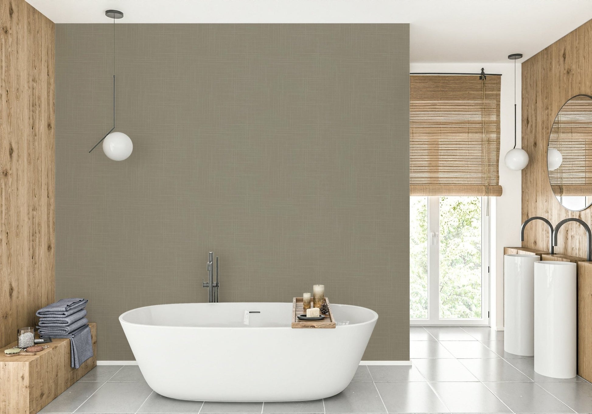 The colors are a soft, uniform greenish-brown.


