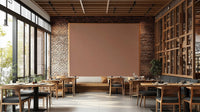 The mural extends across the entire wall, creating a clean backdrop.

