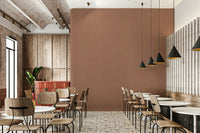 The wallpaper is installed in a modern, elegant living room.

