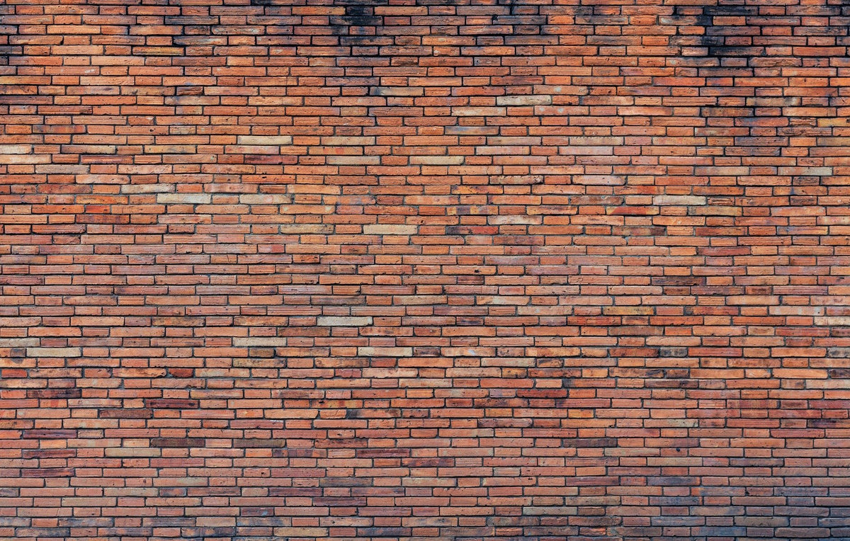 Red Brick Wallpaper Mural in your room — zoomed