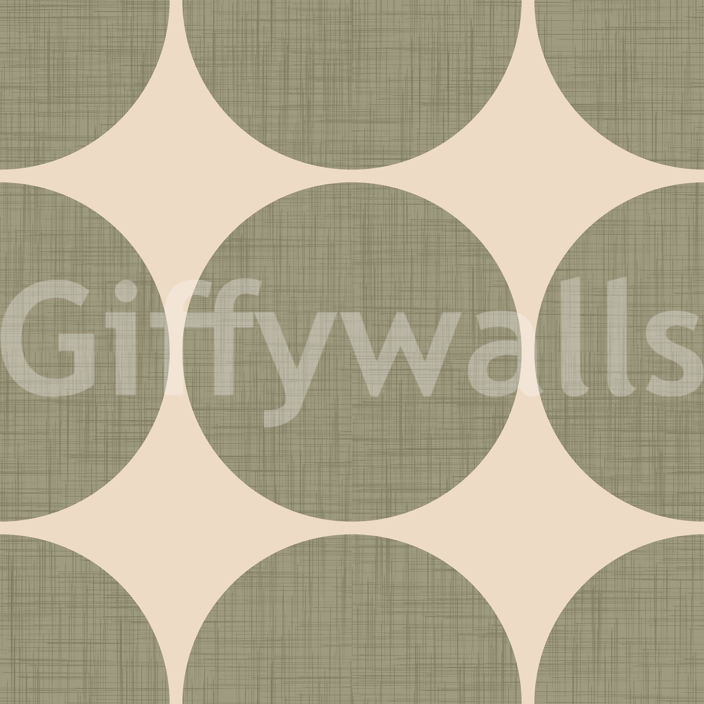 Graphic wallpaper design highlighting large olive spheres in a structured grid layout