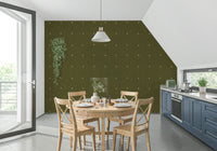 Abstract woven fabric look, Olive Grove Texture wall art