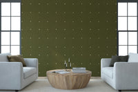 Mossy green Olive Grove Texture wall mural design