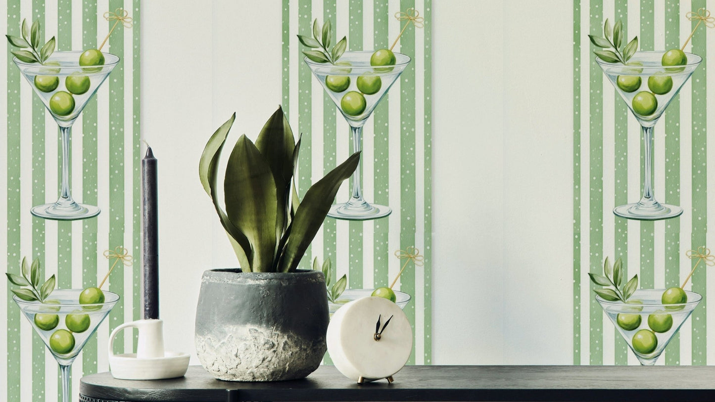 A wallpaper design with a striped pattern.

