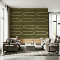 A serene geometric line wall mural for your decor.

