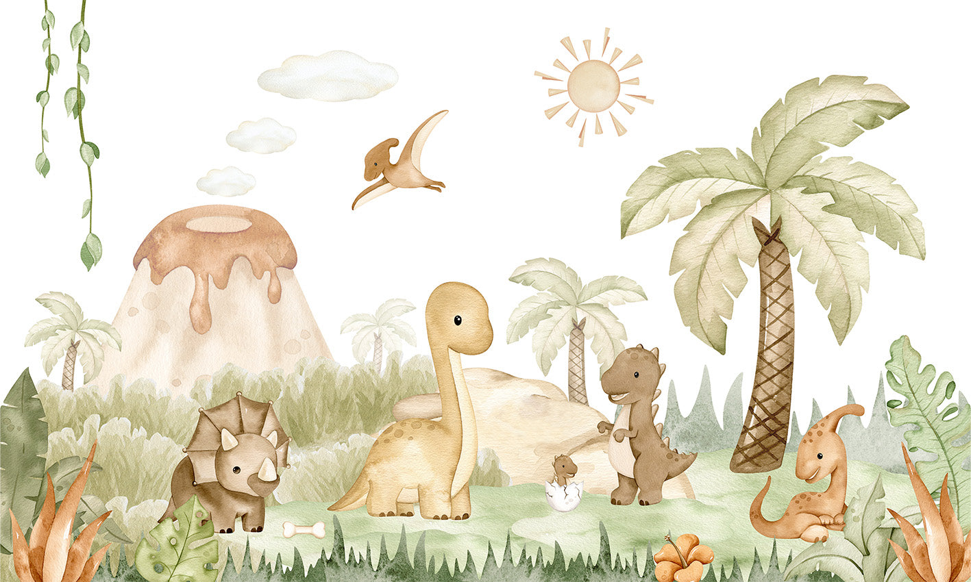 Dino Baby Wall Mural