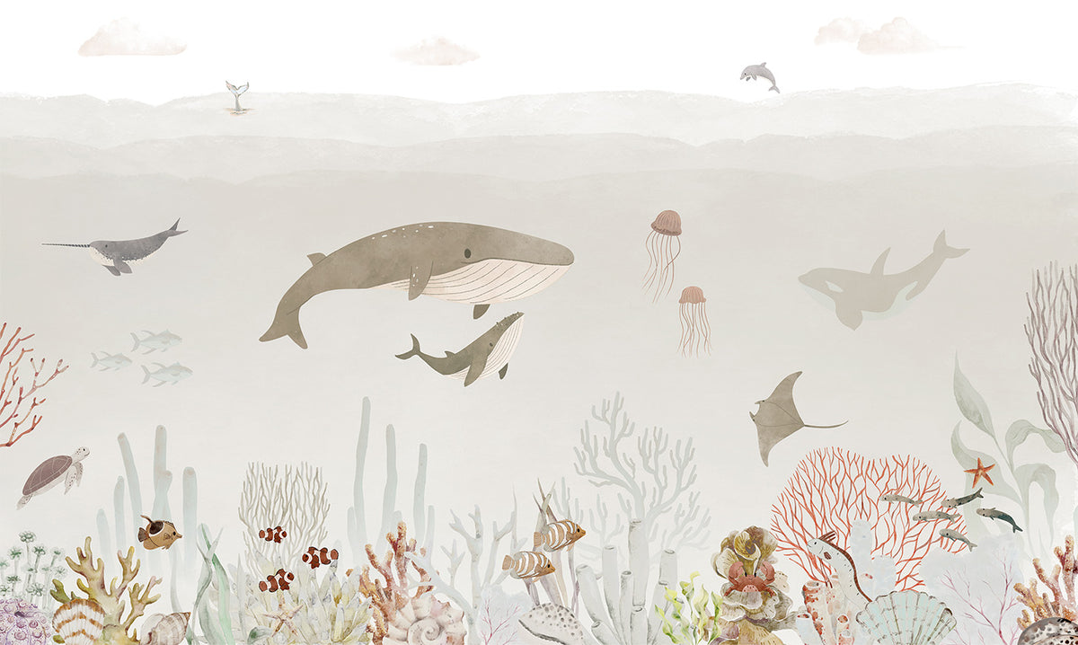 Sensational Sea Brown Wall Mural in your room