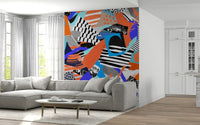 An artistic depth and space mural for home decor.

