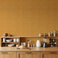 Orange Abstract Grid Wallpaper⁠