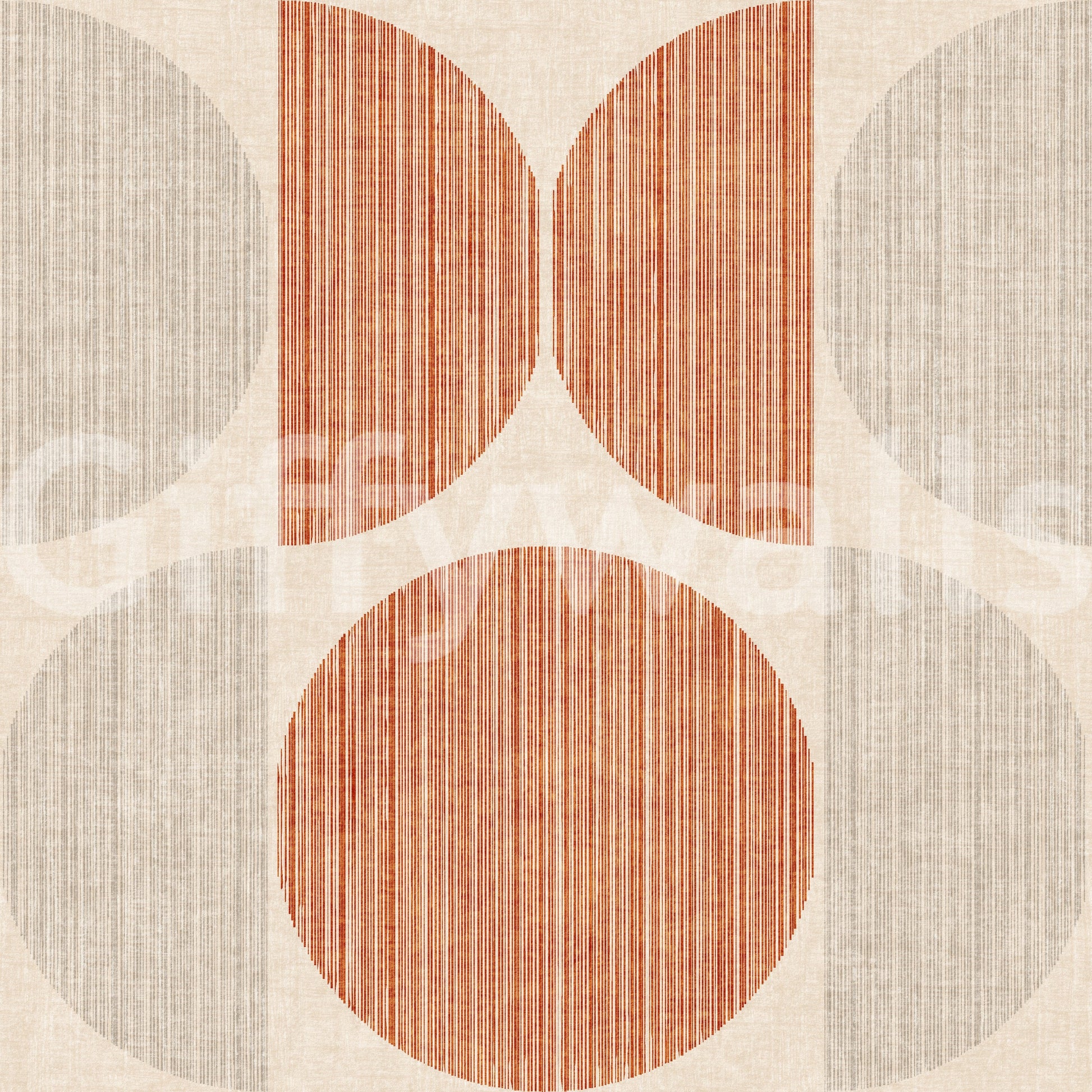 A high-quality orange geometric wall mural for walls.

