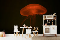 An artistic sea creature mural for home decor.

