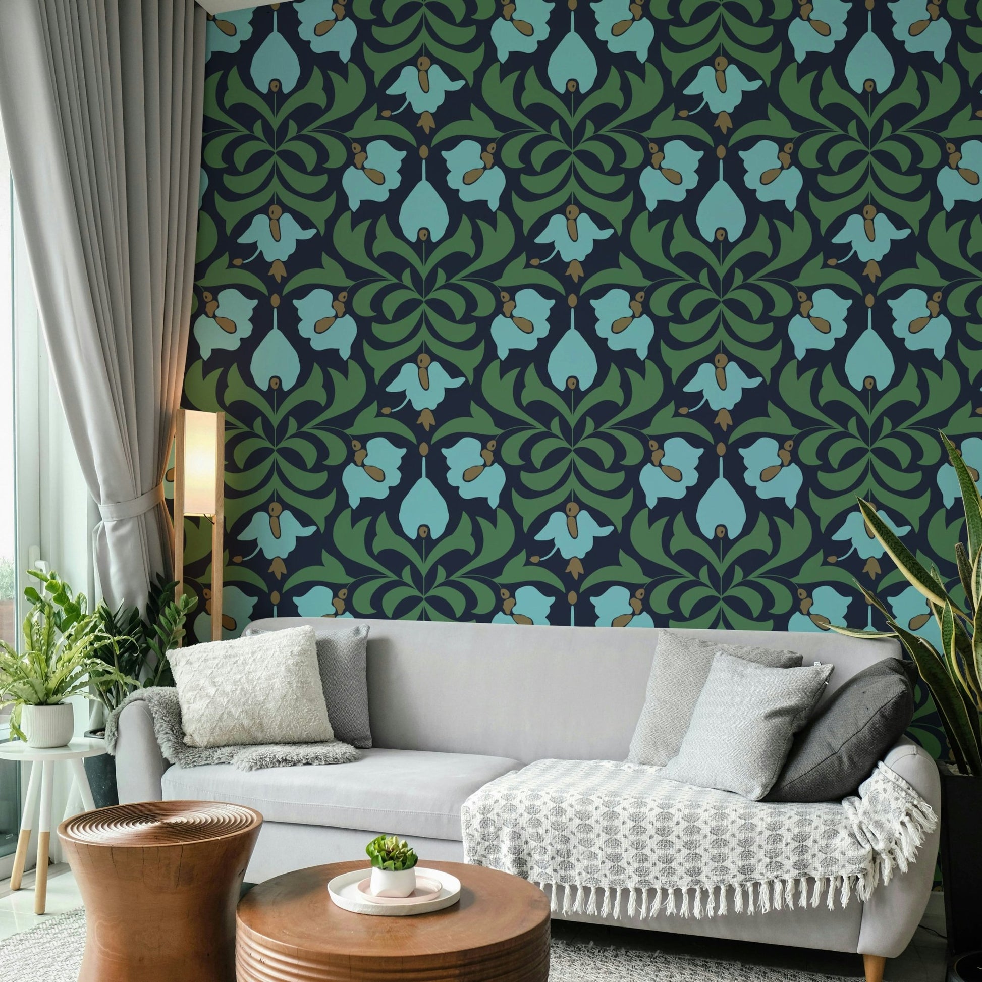 The color palette is predominantly dark, like deep blues or greens.
